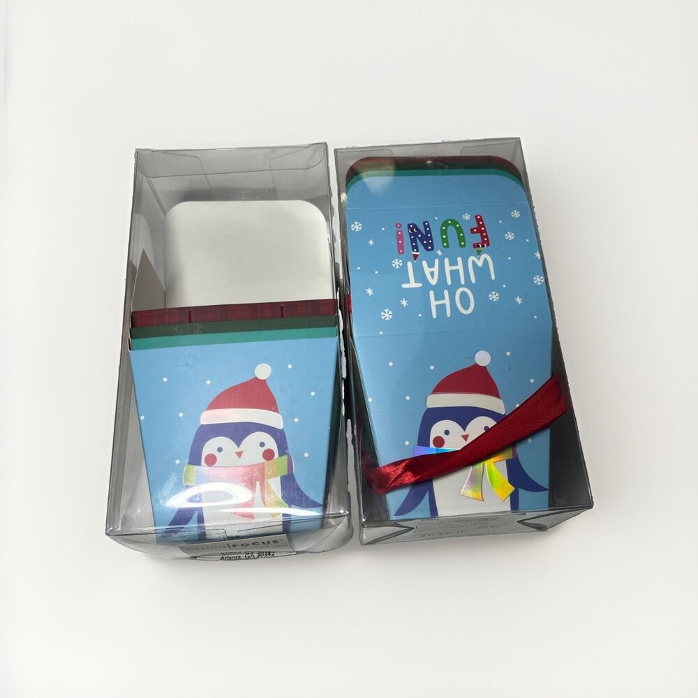 2 Pack Design Focus Christmas Gift Boxes. 4 Boxes Each, gift boxes holiday
